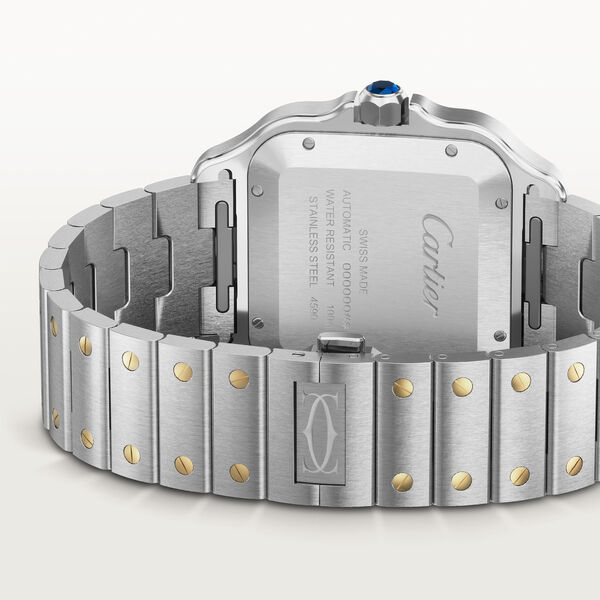 Santos de Cartier 40 mm automatique en or jaune et acier inoxydable, grand mod&egrave;le